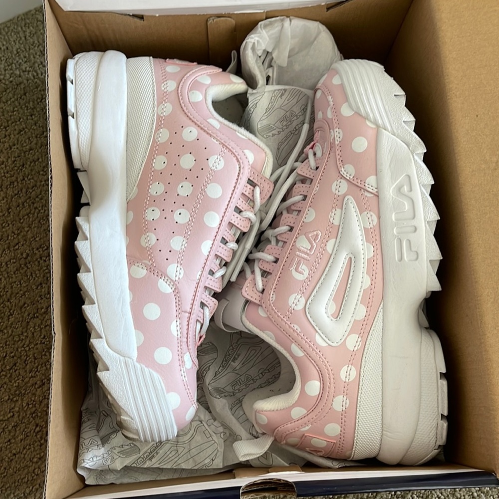 FILA disruptor polka pink/white 8.5